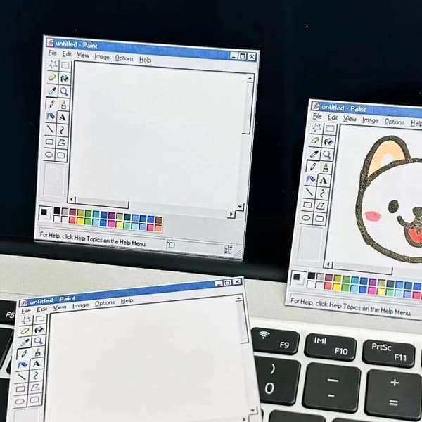 3 blokke retro computer mønster sticky notes – 3x3 tommer 3PCS