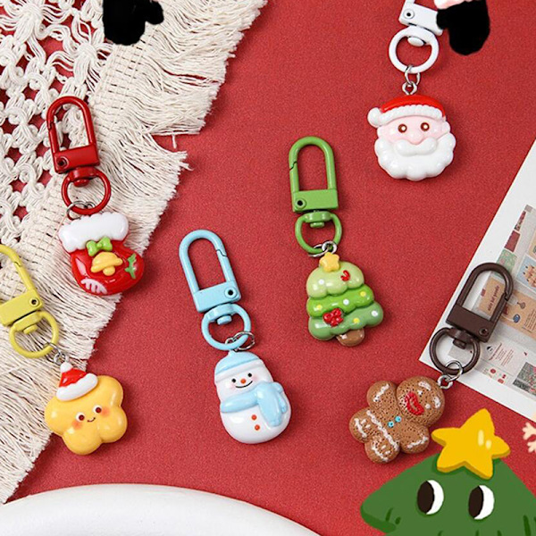 1 stk Julenissen Henger Snømann Pepperkake Mann Jul Socks