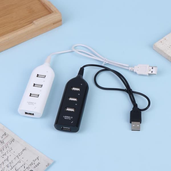 1/2/3 st 4-portars USB 2.0 Hub Splitter Höghastighetsdataöverföring E 1Pcs white