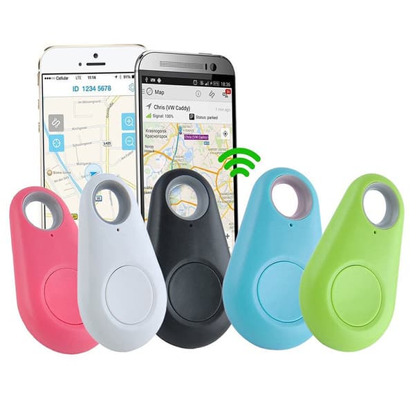 Vanndråpe Bluetooth Anti-tapt Tracker Toveis kjedeobjektfinne Black