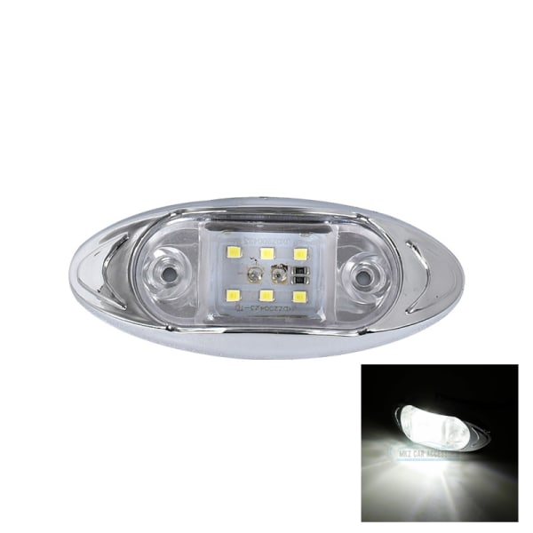 12V 24V Auto 6LED-merkkivalo perävaunun merkkivalo White