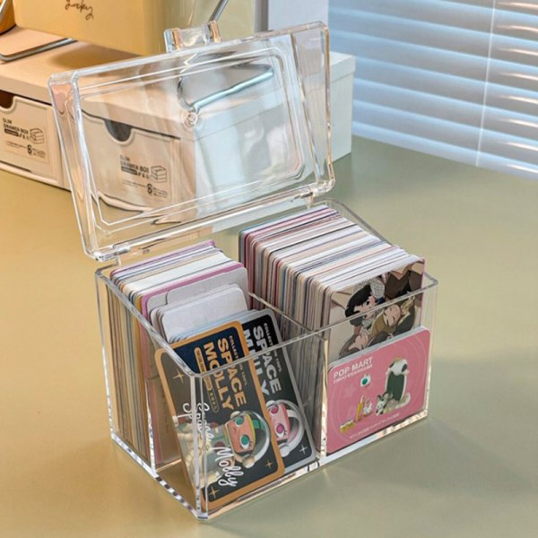 Oppbevaringsboks for gjennomsiktig akrylkort rommer 400 postkort 12x10.