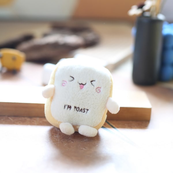 12CM e Cartoon Toast Brød Plysjleker Kawaii myk utstoppet dukke A4