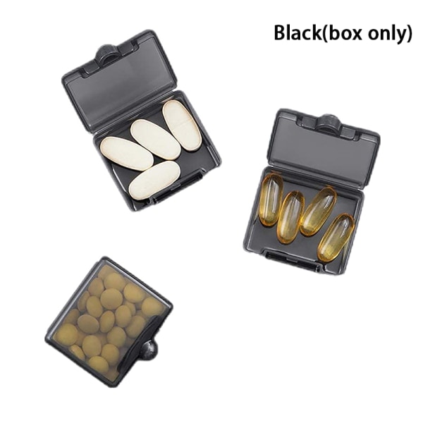 3st Pill Tablet Box Organizer Medicinhållare Förvaringssmycken Black