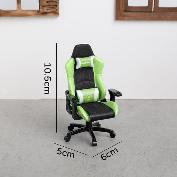 Mini Gaming Stol Modell Dockhus Roterbar Fåtölj Miniatyr Orange