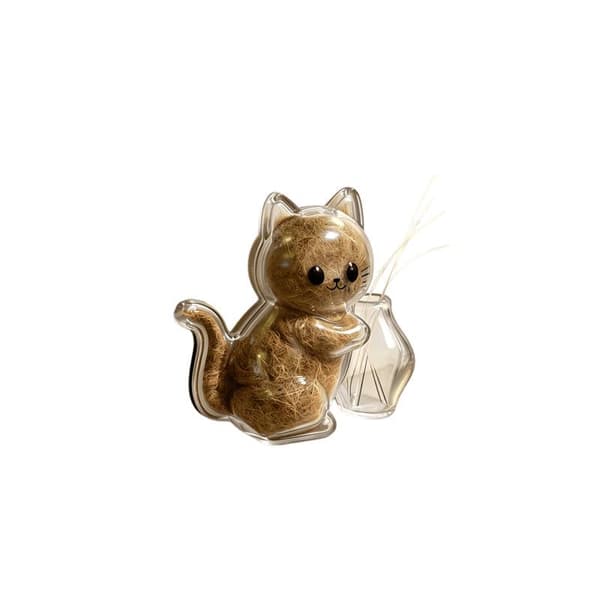 Transparent kattårförvaring kylskåpsmagnet DIY husdjurshår S