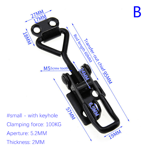 Toggle Lach Catch Toggle Clamp Justerbart skap B