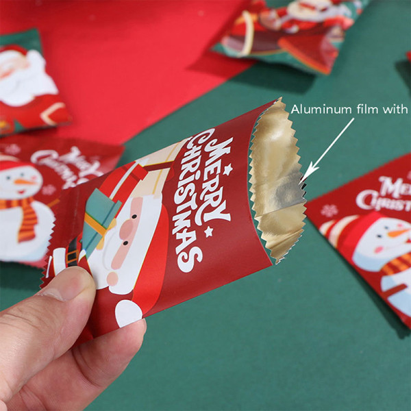 100 stk Christmas Hot Seal poser Biscuit emballage Xmas nytår