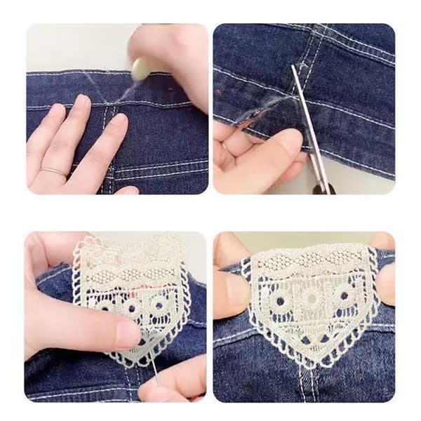 5 stk. bomullsjeans midjeutvider justering hul blonde midje A4