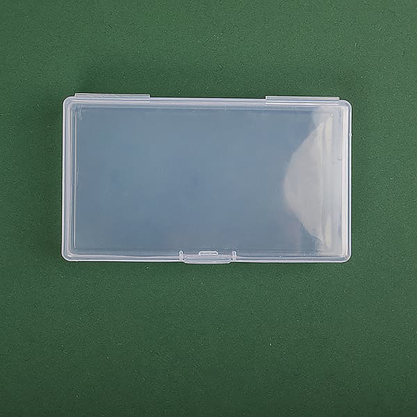 Transparent plastförvaringslåda Organizer Stickers Box Desktop Clear