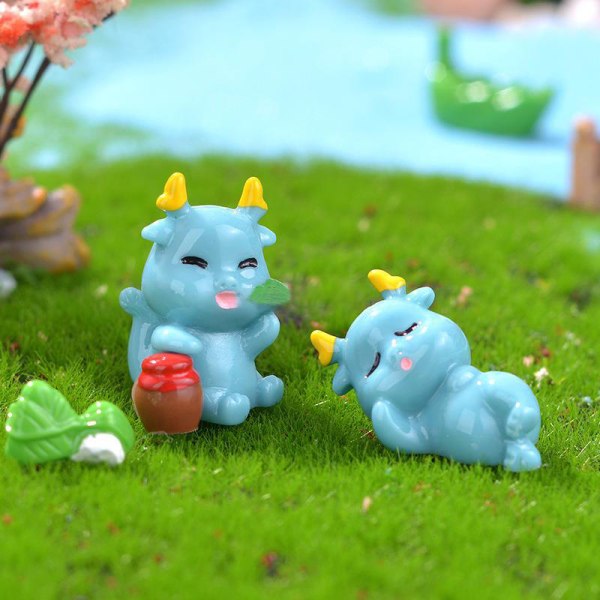 Figurine Miniature Cartoon Dragon Pieni Animal Resin Käsityöt Hom A3