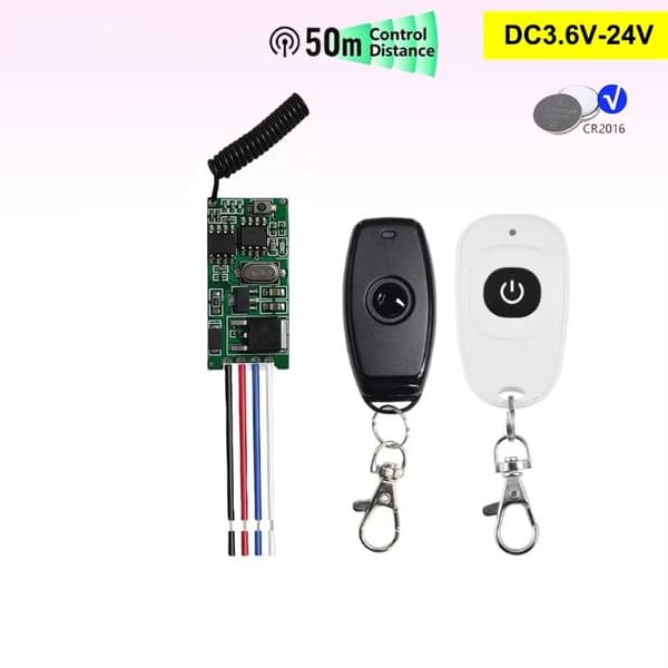 433mhz Trådlös RF Fjärrkontroll 3.6V- 24V 1CH Mini Reläbrytare A3