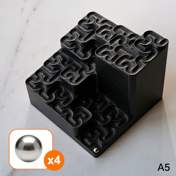 3D-printad Hilbertkurva kulbana A5