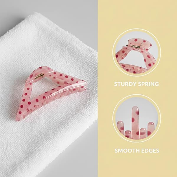 Store hårkløer skridsikkert greb glat finish hårtilbehør Pink