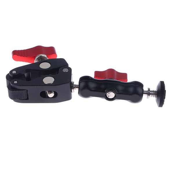 Metallklemme med dobbelt kulehode Magisk armklemme 1/4'' 3/8'' H A