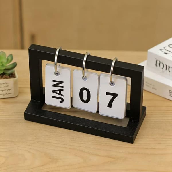 Kreativ Mini Kalender Soveværelse Simulation Lille Skrivebordskalender F A2