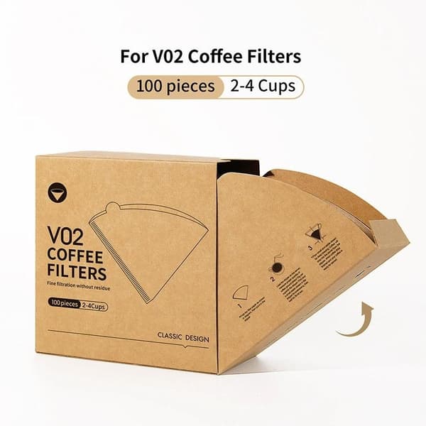 40/100 V-formet kaffefilter 02/01 Engangs høj permeabilitet A3