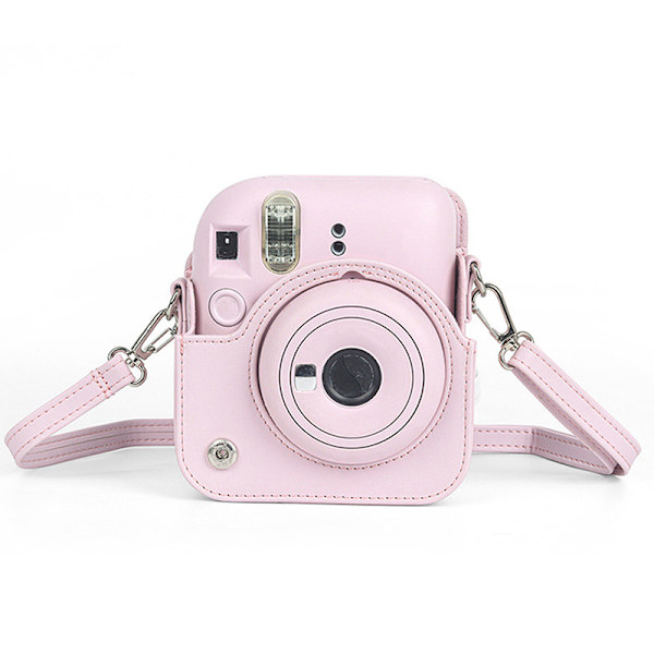 För Instax Mini 12 Case PU Case Trave Bag Pink