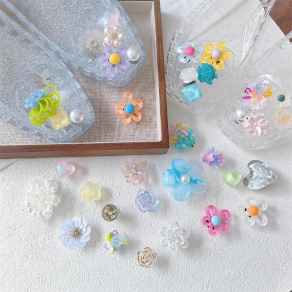 Jelly Blomster Charm Klar Kvast Perle Premium Træskotilbehør Til A3