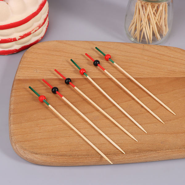 100 stk 12 cm bambus tandstikker Pick Buffet Cupcake Frugt Fork De A