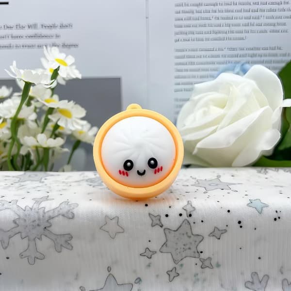 6 kpl e Dumpling Baozi -avaimenperiä höyrystimellä, satunnainen väri G:lle 6pcs random color