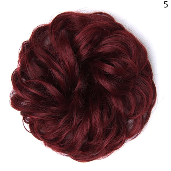 Synteettinen hiuspulla peruukki poninhäntä hiustenpidennys Scrunchie Elasti 5