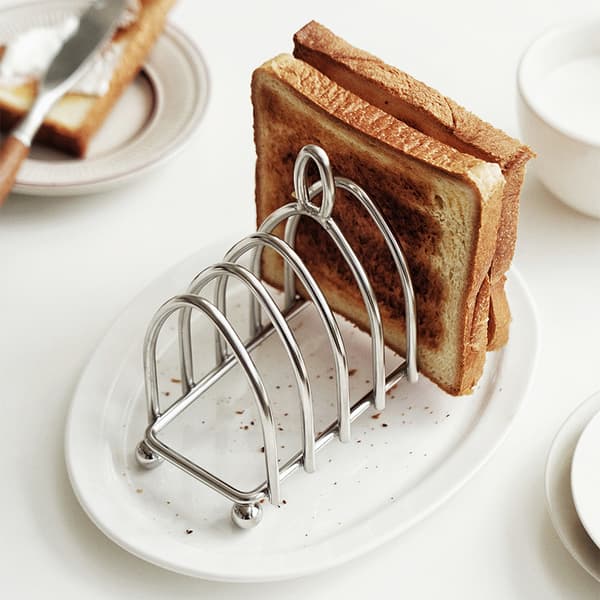 Rustfrit stål skiver toaststativ servering spisebordsholder B B3