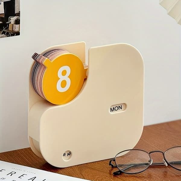 Bordkalender med flip-display Genanvendelig kalender for hvert år