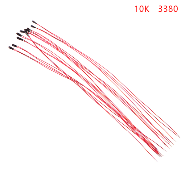 10 STK NTC termistor termisk motstand MF52B 10K 100K sondeledning 10K　3380