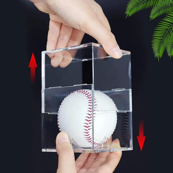 80mm akryylinen baseball-vitriini pölytiivis kevyt urheilu S