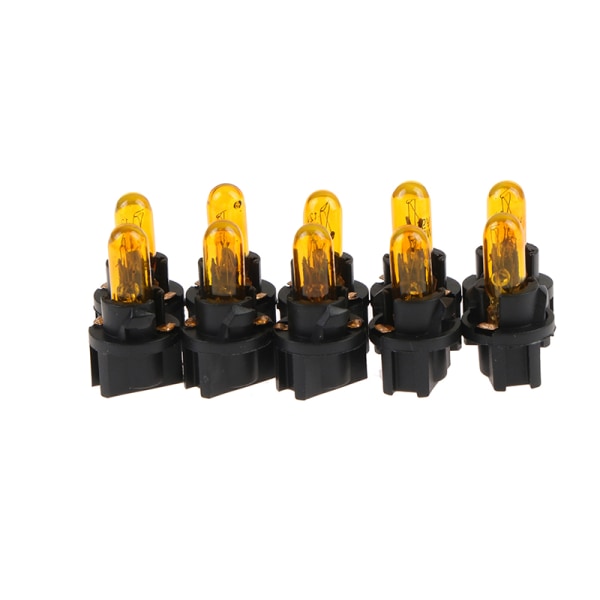 10 ST T5 T6.5 LED-lampa W1.2WBil interiörbelysning instrumentbräda Yellow