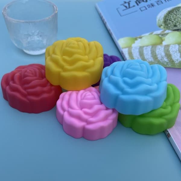 Kukka silikonikynttilämuotti DIY käsintehty 3D ruususaippuakipsi R