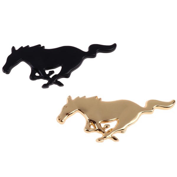 3D Horse Metal Car Logo för Ford Mustang New Mondeo Focus gold