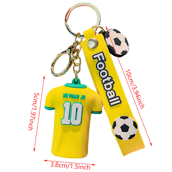 Jalkapallojersey-avaimenperä sarjakuva ja nuken avaimenperä Creative Fashio A3