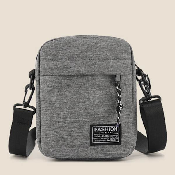 Liten veske for menn Skulderveske Trendy diagonal ryggsekk brystveske Gray