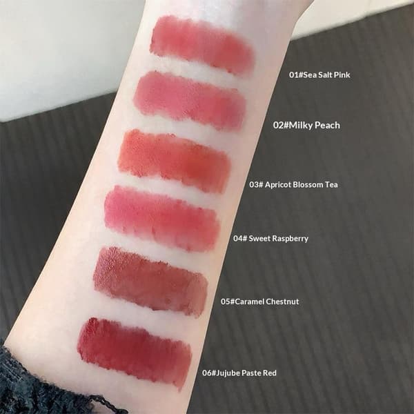 Gege Bear Fløjl Mat Læbeglasur og Nøglering Læbestift Makeup Li 4