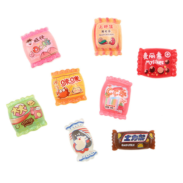 5 stk Simulering Candy Chokolade Resin Charms Flatback Cabochon