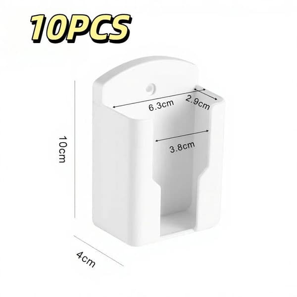 10 kpl seinään kiinnitettävä kaukosäädinpidike, ei porausta, itseliimautuva D Black 10pcs