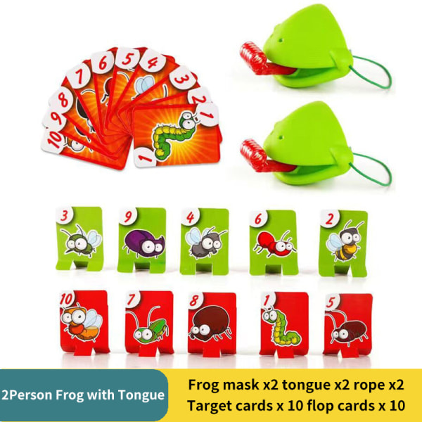 Funny Lizards Mask Toy Frog Tunga-Sticking TikTok Samma två-pla 1SET