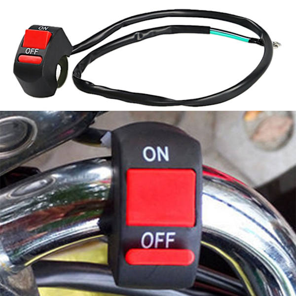 Universal styr Motorcykelkontakt ON-OFF knap