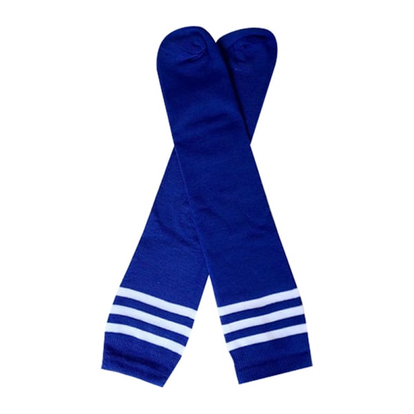 Nye fodbold sportsstrømper Lange knæ Bomuld Spandex Kids Legging Blue