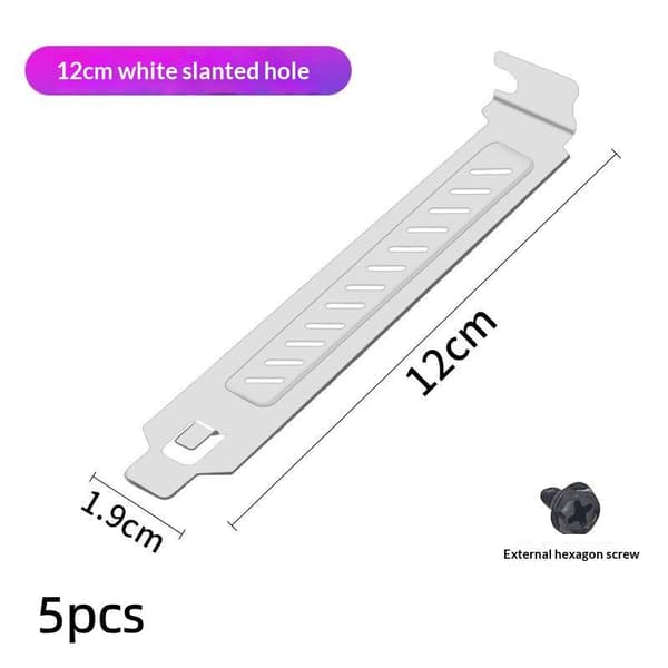 5 st 12 cm PCI-kortplatskåpor i metall för PC-expansionsplatser 5pcs E