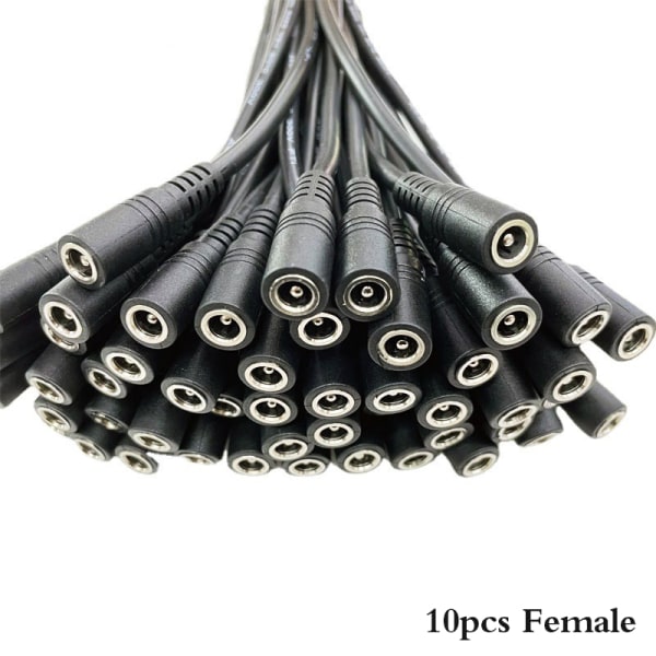 10 stk 5,5x2,1 stik DC han eller hun kabel ledningsstik female
