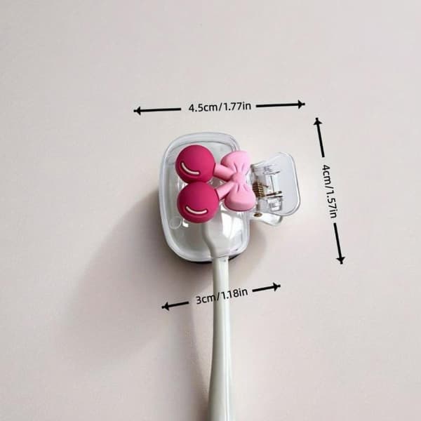 Tannbørsteholder med kirsebærdesign Pink