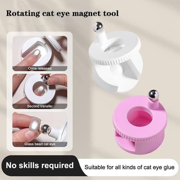Roterande kattöga nagelmagnet multifunktionell brett ljus glas B A2