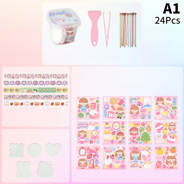 1 Sæt Gooka Stickers Sæt Håndkonto Kawaii DIY Håndlavet Legetøj S A1