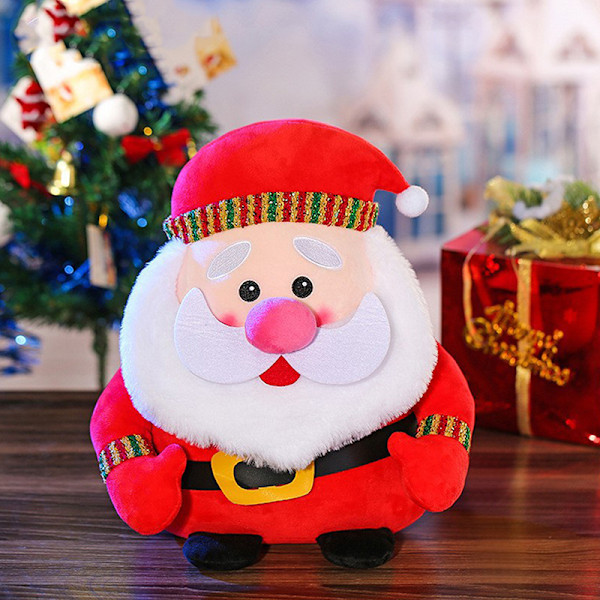 Söt Jultomte Rensa Snögubbe Plyschleksaker Fyllda Fes A3