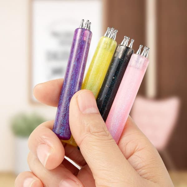 Neglekunst Design Tip Maleri Udskæring Prikkepen Rustfrit Stål Pink