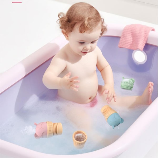 Bad- och badleksaker för barn Creative Water Baby Toys e Baby B Green