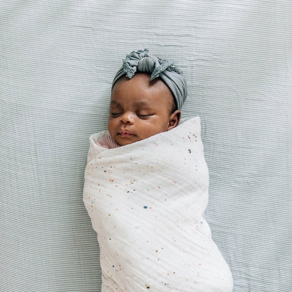Speckles Baby Tæppe Nyfødt Swaddle Wrap Spædbarn Sengetøj Cotto